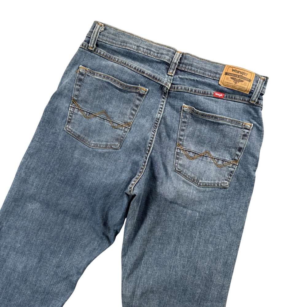 Wrangler Mens Y2K Western Cowboy Relaxed Bootcut‎ Jeans Blue Denim W32 L32